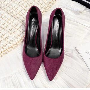 Professional high heels stiletto suede pointed toe shoes